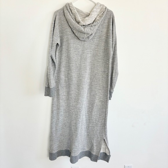 Soft Surroundings Lazy Day Hoodie Dress Knit Drawstring Pockets Casual Gray M - Picture 3 of 6